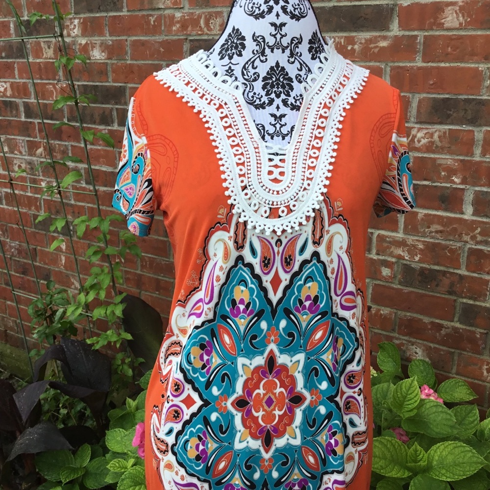 NWT Melissa Paige orange dress - Picture 2 of 6